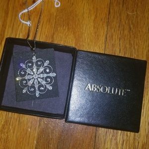 Absolute Jewels Rhinestone Snowflake Pendant NEW